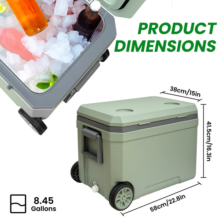 45L Ice Chest Box Cooler Insulated Portable - Keeps Ice for up to 5 Day