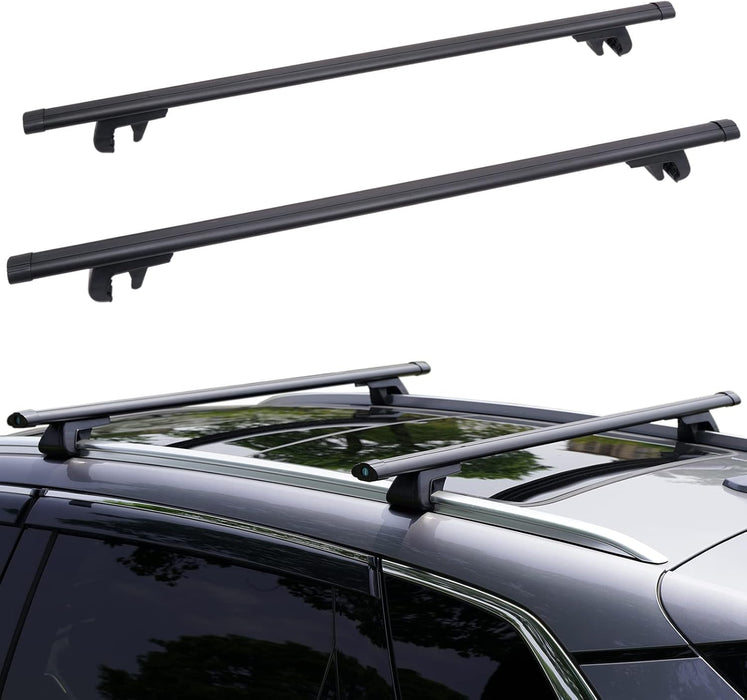 Black Aluminum Roof Rack Cross Bars 51"