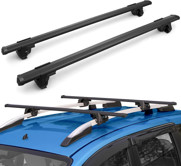 Black Aluminum Roof Rack Cross Bars 54"