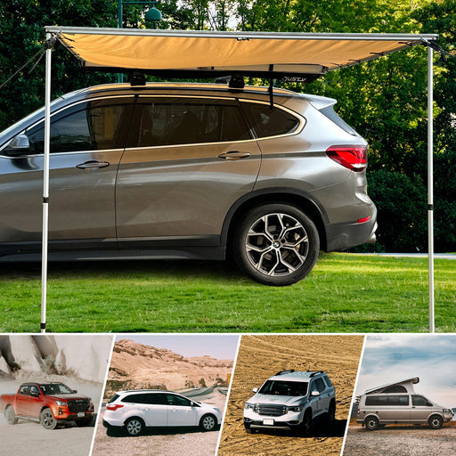 8.2X6.5ft Foldable Vehicle Awning - JustV - 