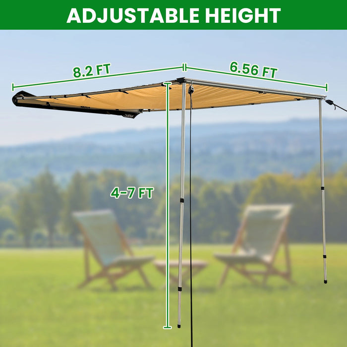 8.2X6.5ft Foldable Vehicle Awning - JustV - 