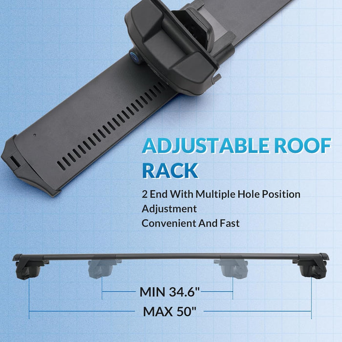 Black Aluminum Roof Rack Cross Bars 54"