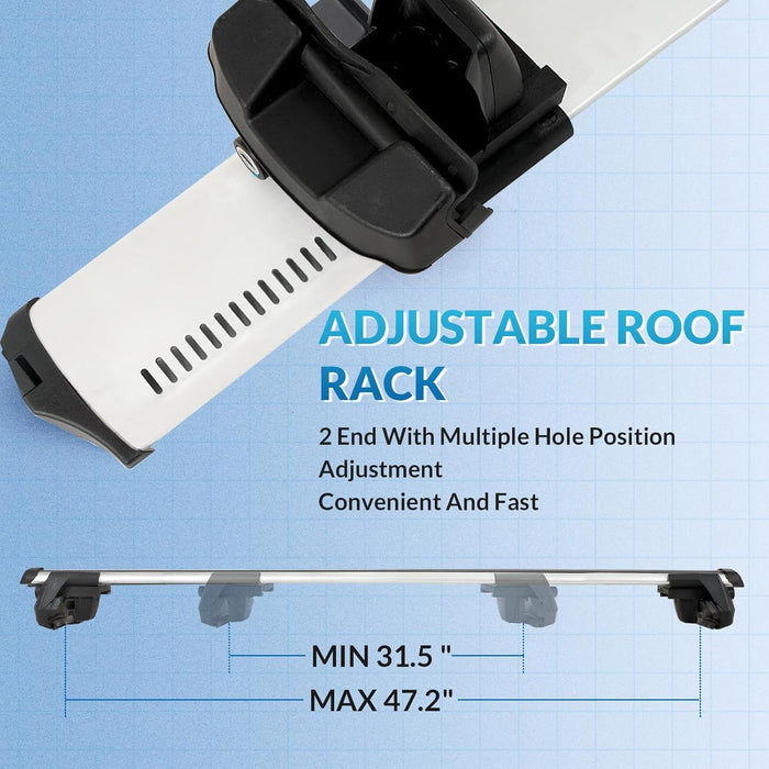 Aluminum Roof Rack Cross Bars 51"