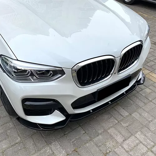 Gloss Black Front Bumper Lip For BMW X3 X4 G01 G02 M Sport 2018-2021