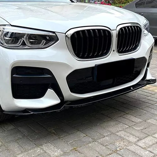 Gloss Black Front Bumper Lip For BMW X3 X4 G01 G02 M Sport 2018-2021