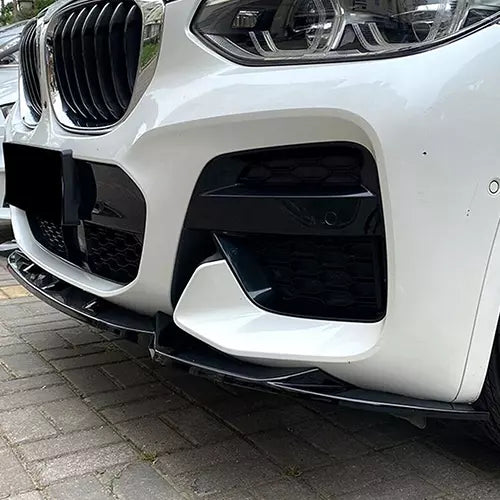 Gloss Black Front Bumper Lip For BMW X3 X4 G01 G02 M Sport 2018-2021