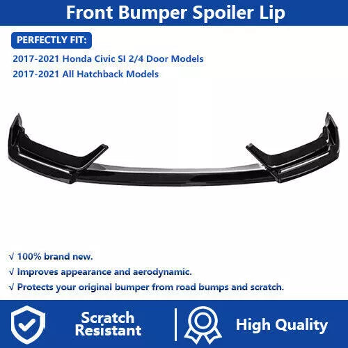 BLZ Style Front Bumper Lip For Honda Civic SI Hatchback 2017-2021