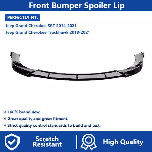 Front Bumper Lip For Jeep Grand Cherokee SRT 2014-2021 / Trackhawk 2018-2021