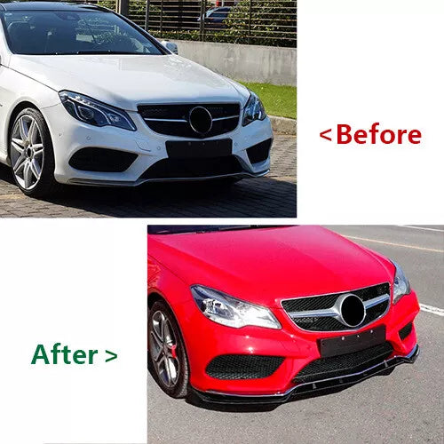 3x Front Bumper Lip For Mercedes Benz E Coupe C207 2013-2016