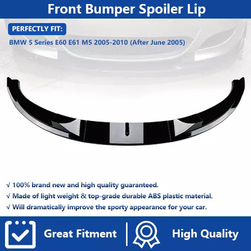 Front Bumper Lip For BMW 5 Series E60 E61 M5 2005-2010