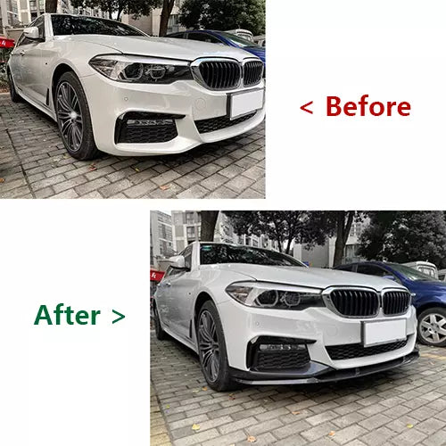 Front Bumper Lip For BMW 5 Series G30 M Sport 2017-2020