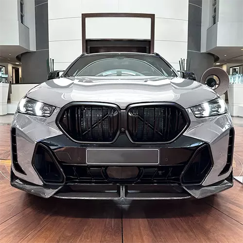 Carbon Fiber Front Spoiler Lip Fit For BMW X6 G06 LCI M Sport 2023-2024