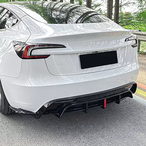 Rear Bumper Diffuser Lip W/ Light For Tesla Model 3 2024+