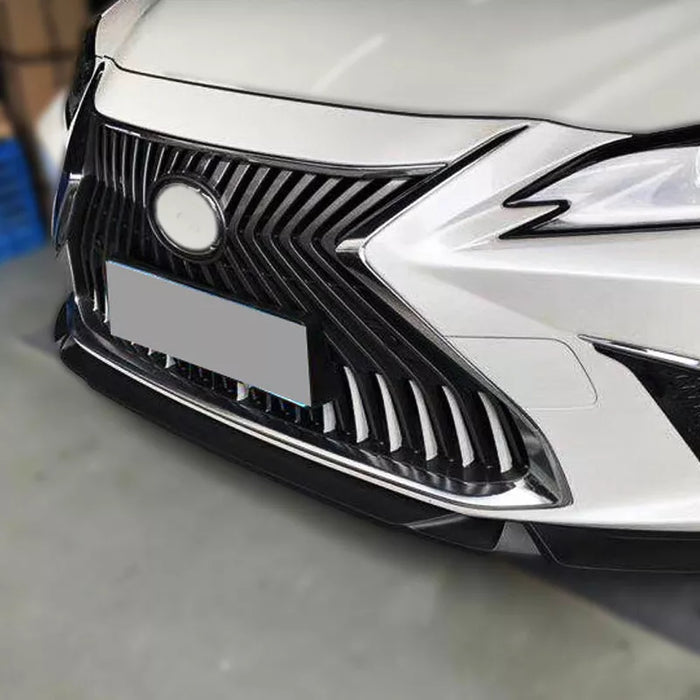 Gloss Black Front Bumper Lip For Lexus ES300h ES350 2018-2024