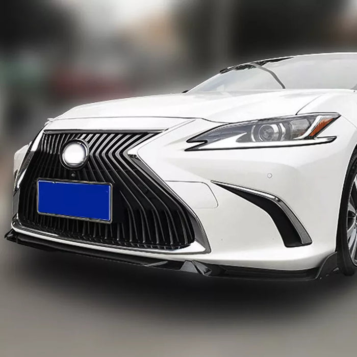 Gloss Black Front Bumper Lip For Lexus ES300h ES350 2018-2024