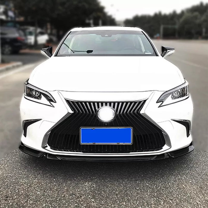 Gloss Black Front Bumper Lip For Lexus ES300h ES350 2018-2024