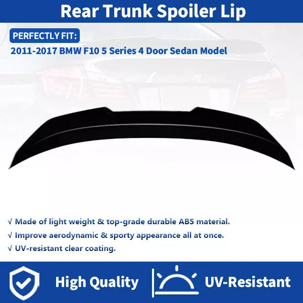 PSM Style Rear Trunk Spoiler Lip For BMW 5 Series F10 2011-2017