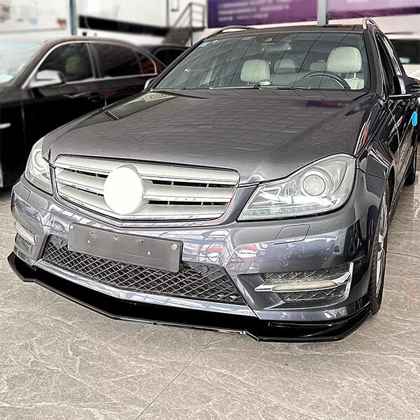 Front Spoiler Lip For Benz C Class W204 S204 AMG Line 2011-2014