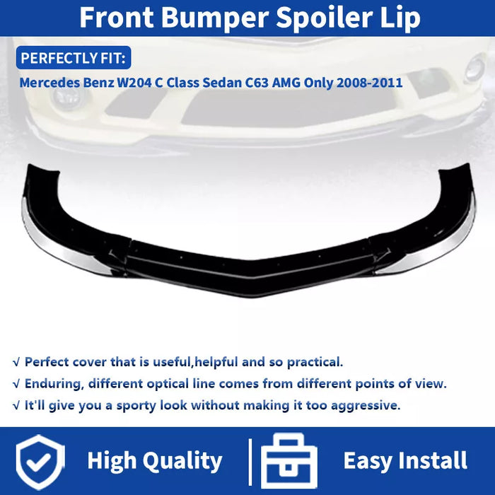 Front Bumper Lip For Bnez C Class W204 C63 AMG 2008-2011