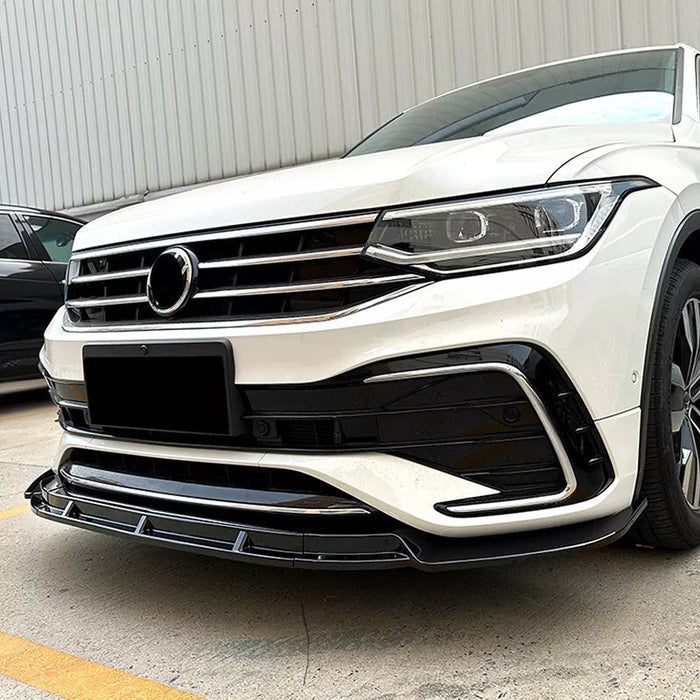 Black Front Bumper Lip for Tiguan R Line 2021-2023