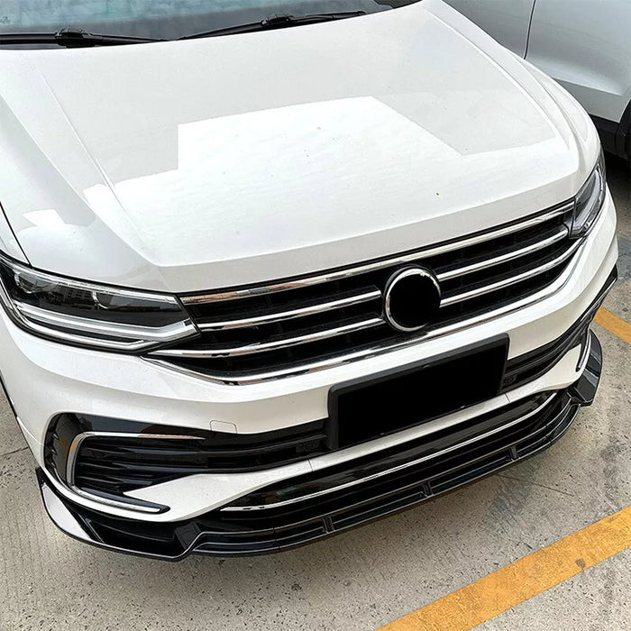 Black Front Bumper Lip for Tiguan R Line 2021-2023