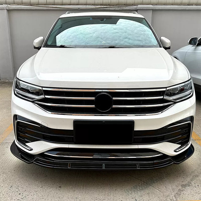 Black Front Bumper Lip for Tiguan R Line 2021-2023