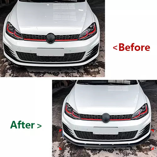 Carbon Fiber Front Bumper Lip For Golf 7 MK7 GTI R Line 2013-2016