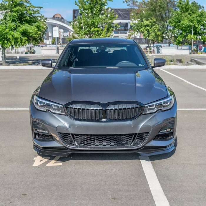 Gloss Black Front Bumper Lip For BMW 3-Series G20 330I M-Sport 2019-2022