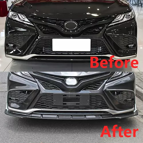 Carbon Fiber Front Bumper Lip For Toyota Camry SE XSE 2021-2023