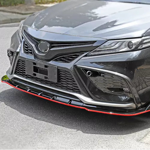 Black & Red Front Bumper Lip For Toyota Camry SE XSE 2021+