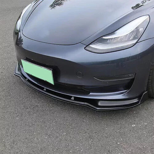 V Style Front Bumper Lip For Tesla Model Y 2020-2025