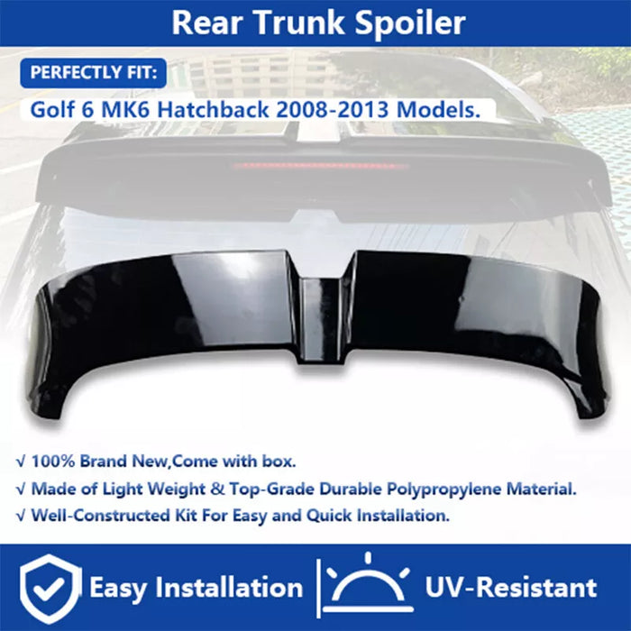 Rear Trunk Spoiler Wing For Golf 6 MK6 GTI R GTD 2008-2013